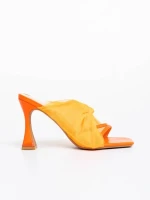 Shamyla narancssárga női klumpa ökológiai bőrből és textil anyagból
