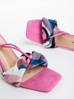 Shadia fukszia női szandál textil anyagból