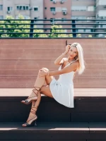 Shadia leopárd mintás női szandál textil anyagból