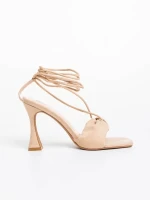 Shadia nude női szandál textil anyagból