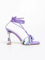 Shadia lila női szandál textil anyagból