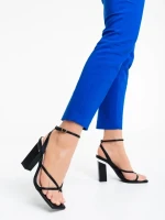 Sandora fekete női szandál ökológiai bőrből