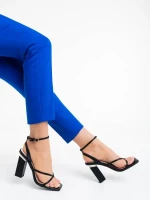 Sandora fekete női szandál ökológiai bőrből