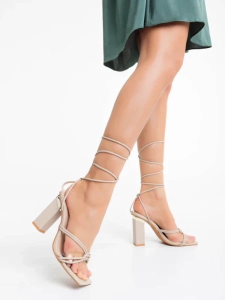 Syrena bézs női szandál ökológiai bőrből