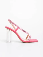 Shakia rózsaszín női szandál textil anyagból