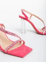 Shakia rózsaszín női szandál textil anyagból