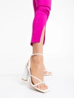 Sandora fehér női szandál ökológiai bőrből