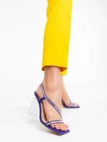 Shakia lila női szandál textil anyagból