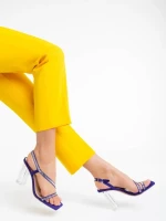 Shakia lila női szandál textil anyagból