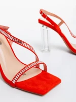 Shakia narancssárga női szandál textil anyagból