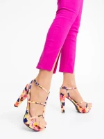 Shalini sárga női szandál textil anyagból