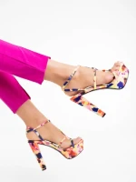 Shalini sárga női szandál textil anyagból