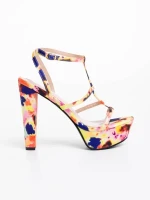 Shalini sárga női szandál textil anyagból