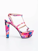 Shalini fukszia női szandál textil anyagból
