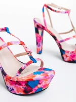 Shalini fukszia női szandál textil anyagból