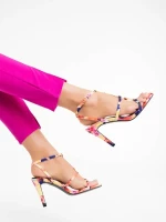 Saamia sárga női szandál textil anyagból