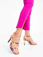 Saamia sárga női szandál textil anyagból