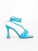 Shadia világos kék női szandál textil anyagból