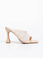 Shamyla nude női klumpa ökológiai bőrből és textil anyagból