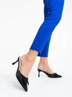 Shenay fekete női klumpa textil anyagból