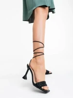 Sahana fekete női szandál ökológiai bőrből