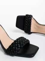 Sahana fekete női szandál ökológiai bőrből