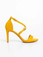 Oksana sárga női szandál textil anyagból