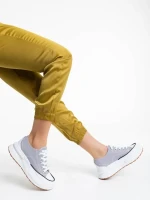 Daina szürke női tornacipő textil anyagból