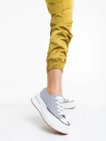 Daina szürke női tornacipő textil anyagból