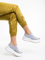 Daina szürke női tornacipő textil anyagból