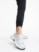 Dunya ezüstszínű női sportcipő textil anyagból