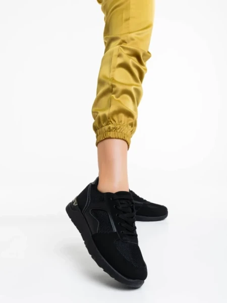 Laraine fekete női sportcipő textil anyagból