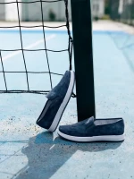 Izan kék férfi espadrille textil anyagból