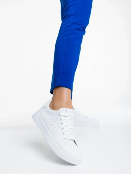 Rasine fehér női sportcipő ökológiai bőrből