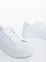 Rasine fehér női sportcipő ökológiai bőrből