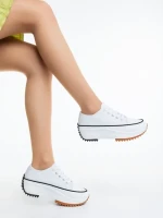 Lanaya fehér női teniszcipő textil anyagból