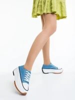 Lanaya kék női teniszcipő textil anyagból