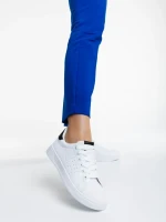 Rasine fekete fehér női sportcipő ökológiai bőrből