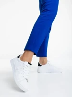 Rasine fekete fehér női sportcipő ökológiai bőrből