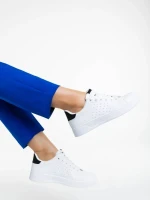 Rasine fekete fehér női sportcipő ökológiai bőrből