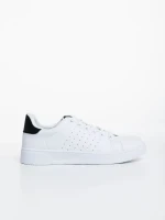 Rasine fekete fehér női sportcipő ökológiai bőrből