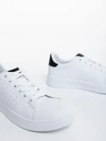 Rasine fekete fehér női sportcipő ökológiai bőrből