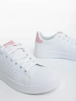 Rasine fehér és rózsaszín női sportcipő ökológiai bőrből