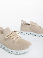 Romeesa bézs női sportcipő textil anyagból