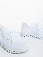 Romeesa fehér női sportcipő textil anyagból