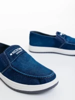 Marcos kék férfi espadrille textil anyagból