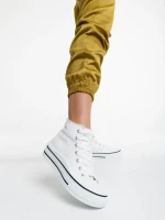 Rosemin fehér női teniszcipő textil anyagból