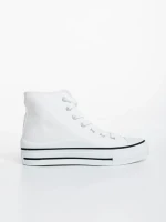 Rosemin fehér női teniszcipő textil anyagból