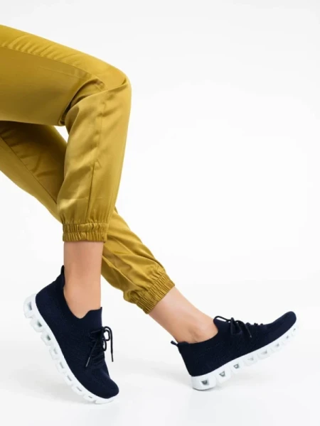 Romeesa tengerészkék női sportcipő textil anyagból