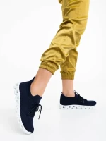 Romeesa tengerészkék női sportcipő textil anyagból